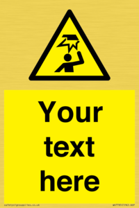 Custom warning overhead obstacle